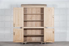 Large 19th Century English Estate Made Pine Housekeepers Cupboard