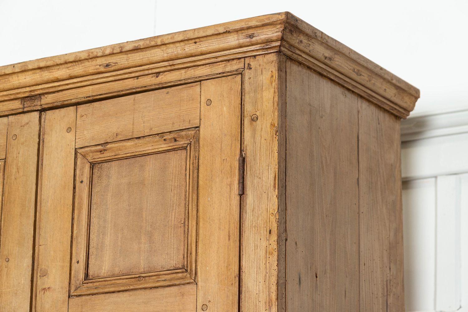 Large 19thC English Estate Made Pine Housekeepers Cupboard For Sale 5