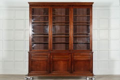 Large 19thC English Mahogany Glazed Bookcase