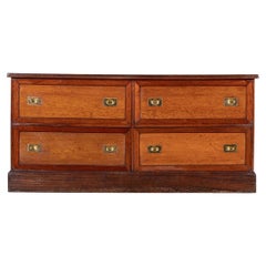 Large 19thC English Mahogany Haberdashery Counter Bank Drawers