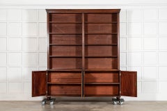 Large 19thC English Mahogany Library Bookcase