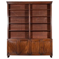 Large 19thC English Mahogany Library Bookcase