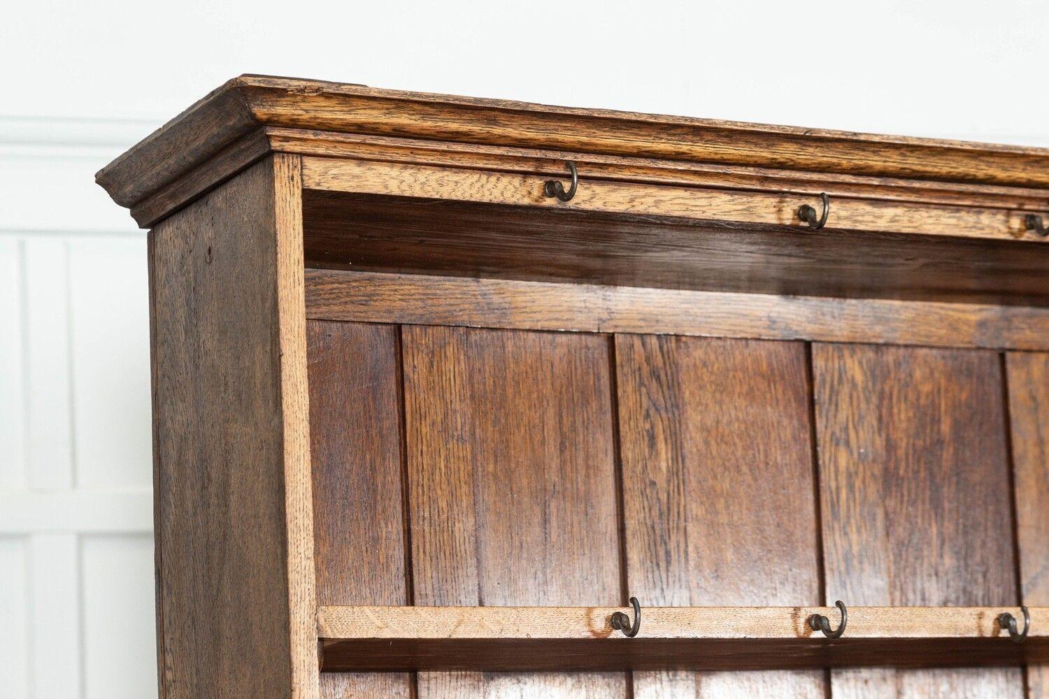 Large 19thC English Oak Dresser For Sale 6