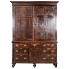 Large 19thC English Oak Housekeepers Cupboard