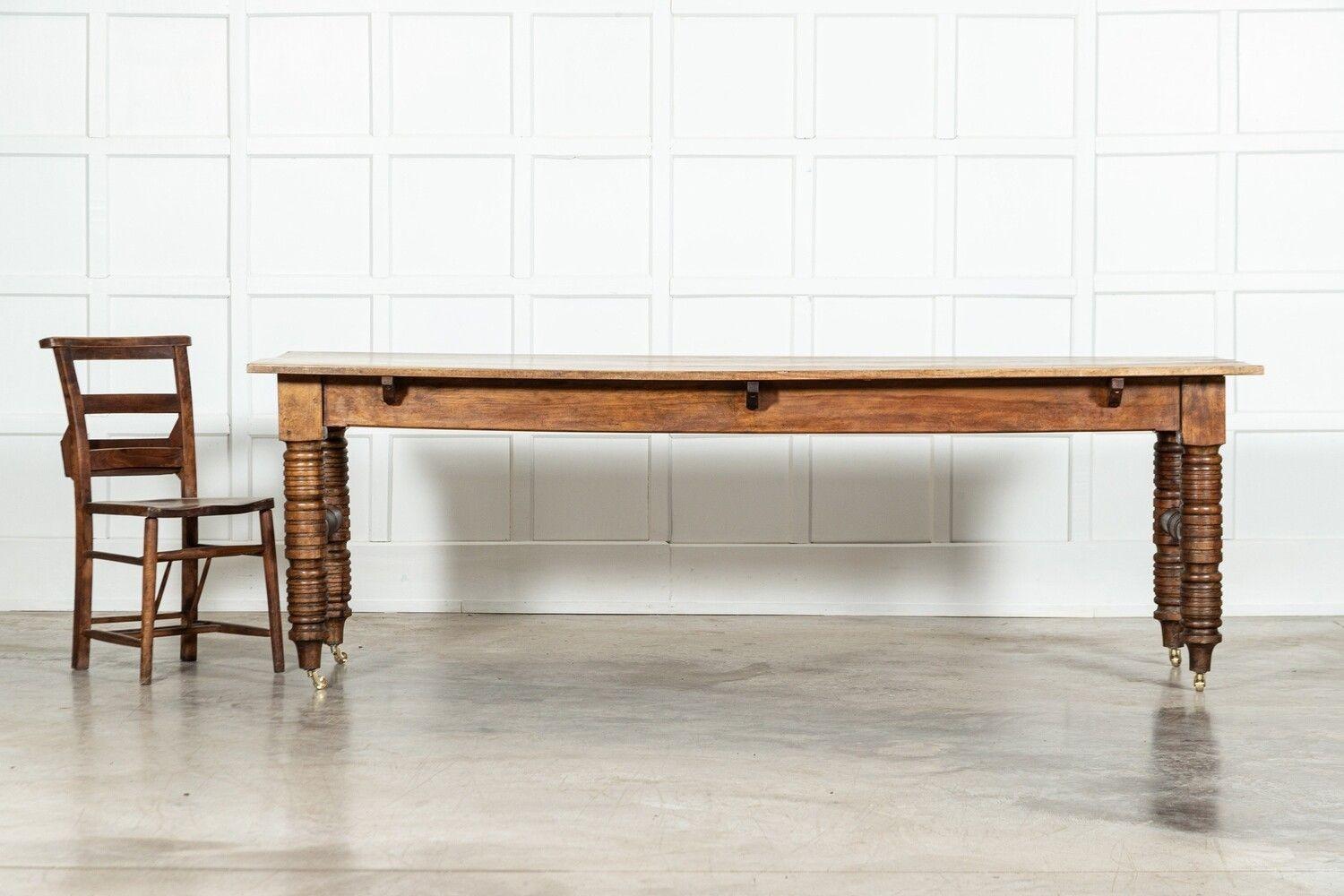 19th Century Large 19thC English Oak Table For Sale