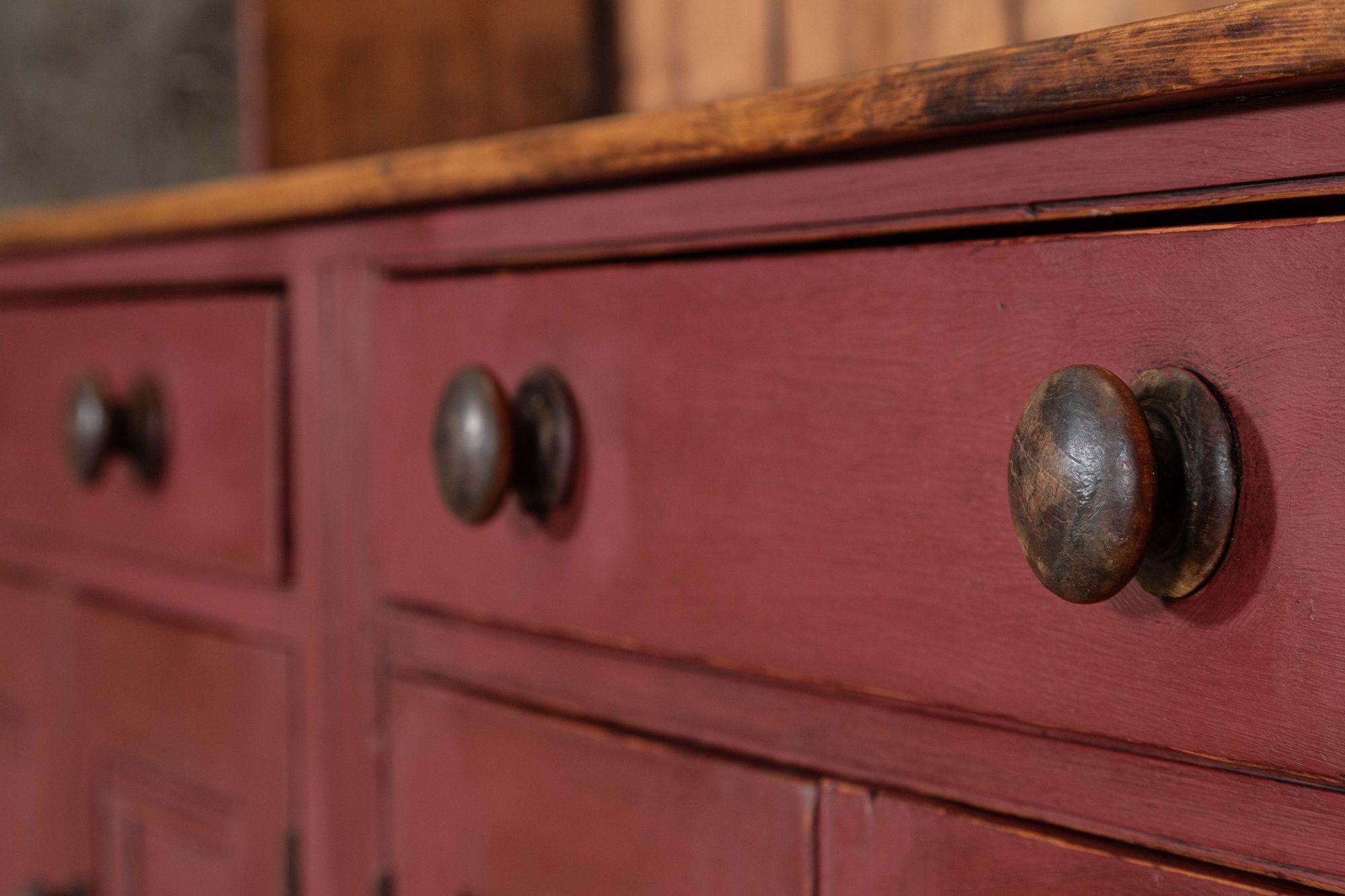 Grande cassettone inglese in pino dipinto del XIX secolo in vendita 7