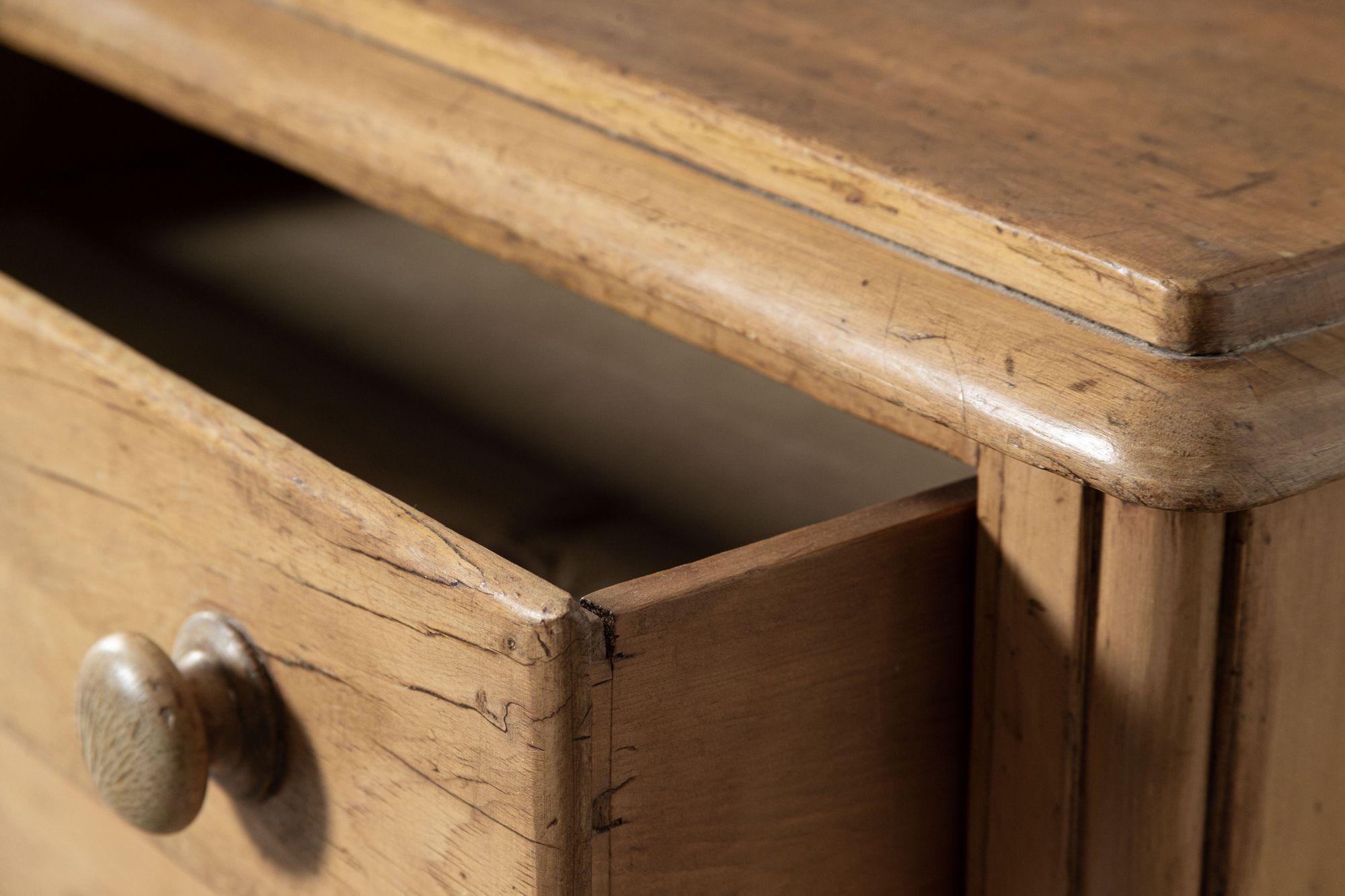 Large 19th Century English Pine Bank Drawers For Sale 11