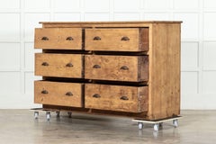 Large 19thC English Pine Chest Drawers