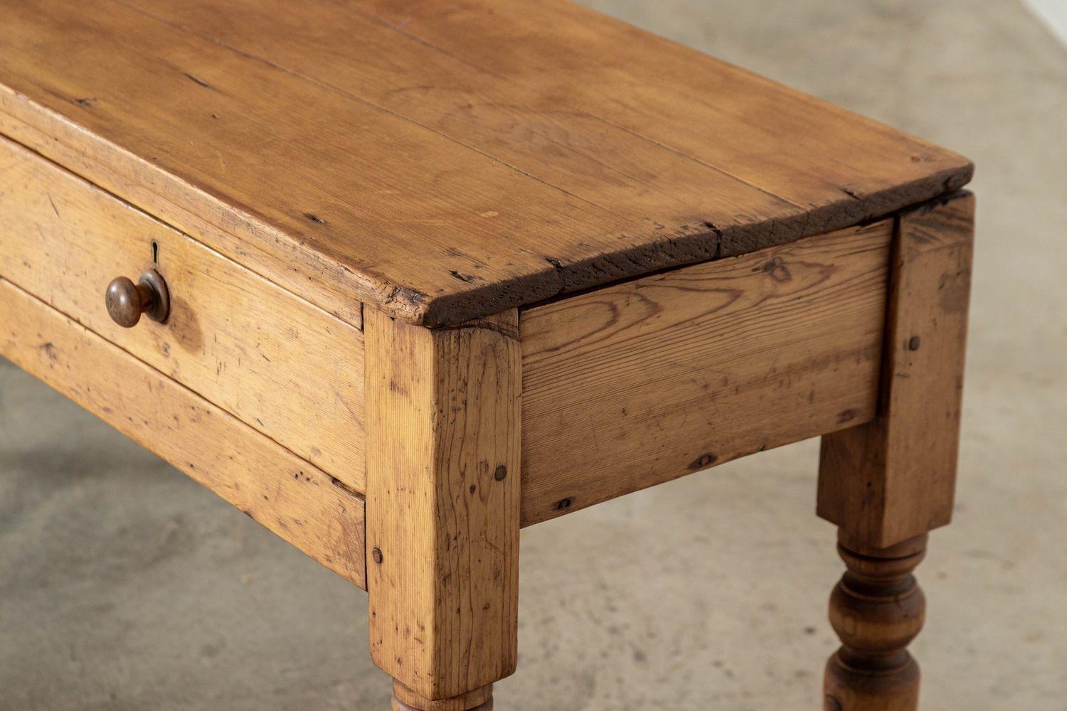 Large 19thC English Pine Dresser Base / Console 6
