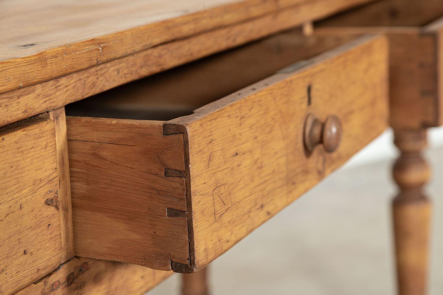 Large 19thC English Pine Dresser Base / Console 8