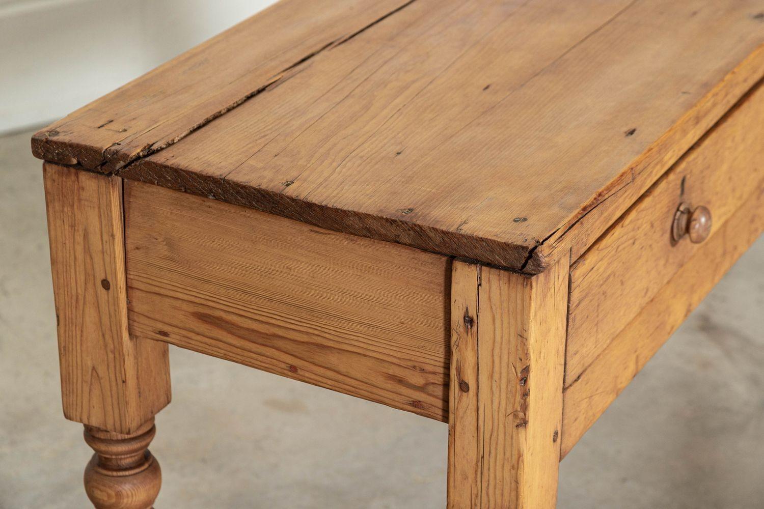 Large 19thC English Pine Dresser Base / Console 9
