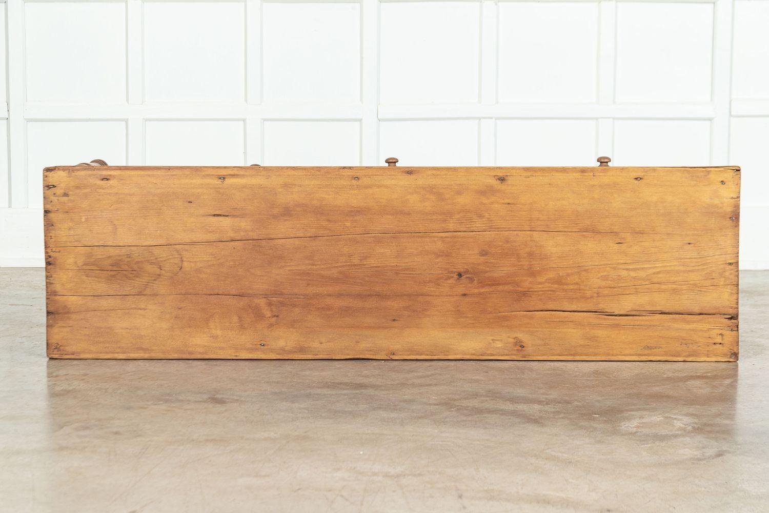 Large 19thC English Pine Dresser Base / Console 1