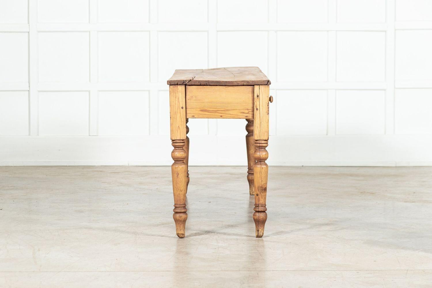 Large 19thC English Pine Dresser Base / Console 2