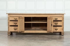 Large 19thC English Pine Dresser Base