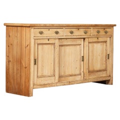 Antique Large 19thC English Pine Dresser Base