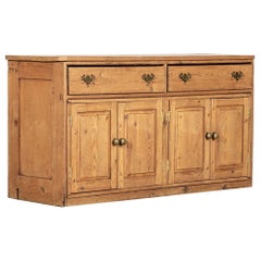 Antique Large 19thC English Pine dresser Base