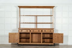 Large 19thC English Pine Dresser