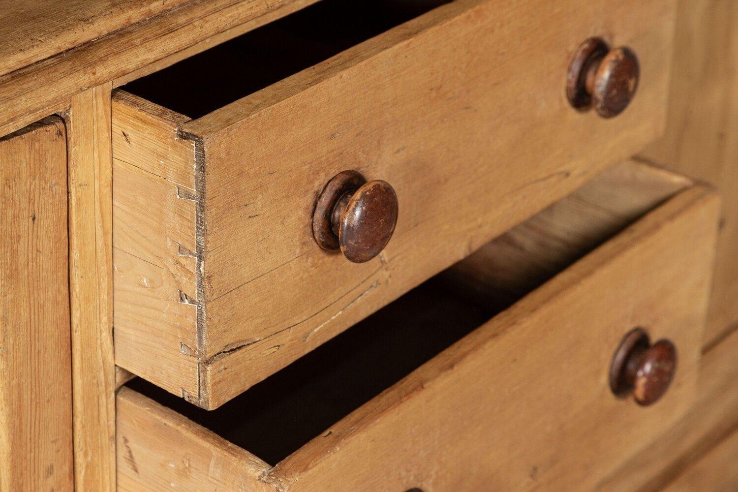 Large 19thC English Pine Dresser For Sale 5