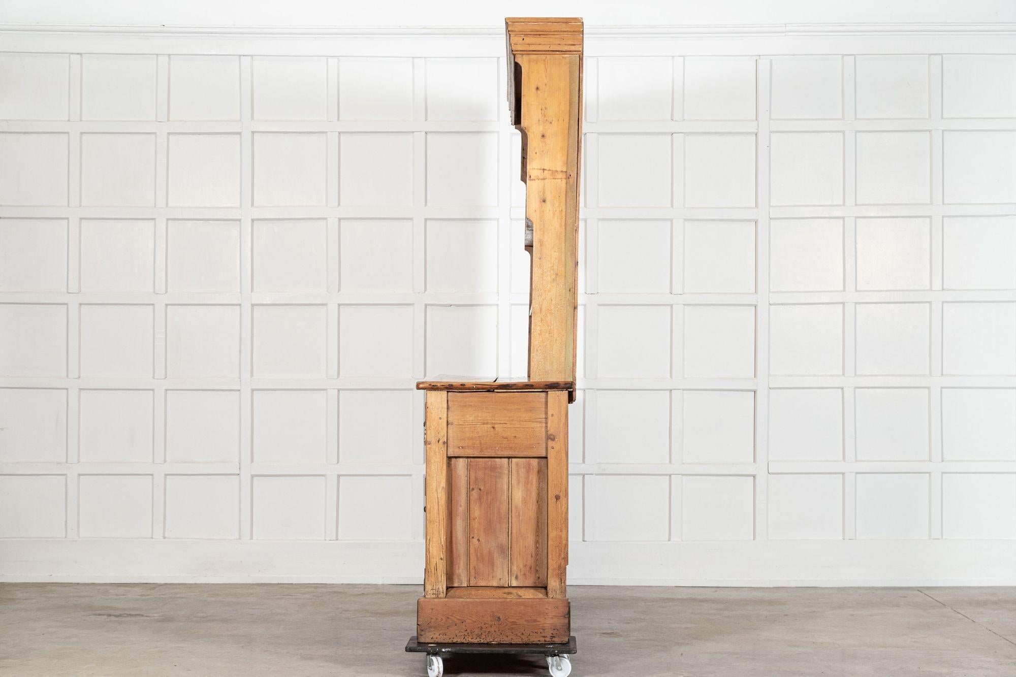 Grande cassettone inglese in pino del XIX secolo in vendita 4