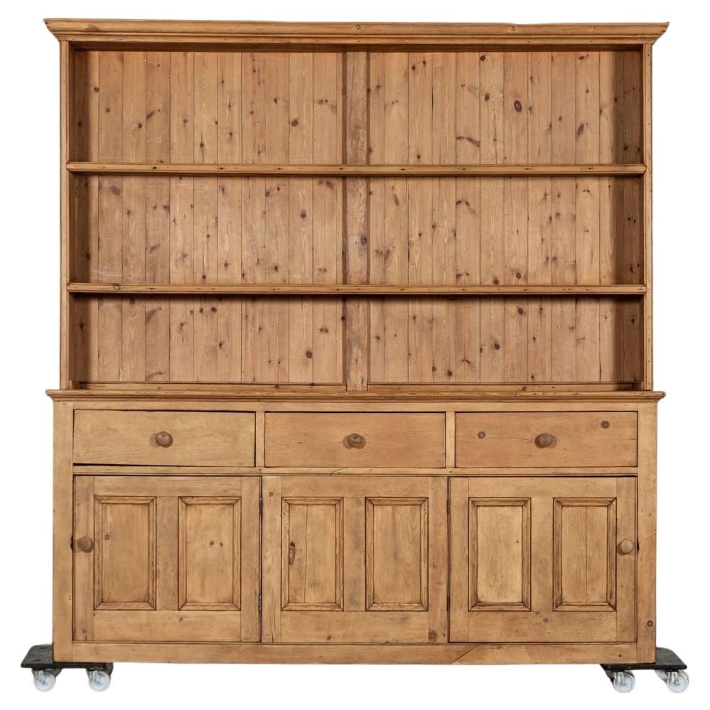 Large 19thC English Pine Dresser