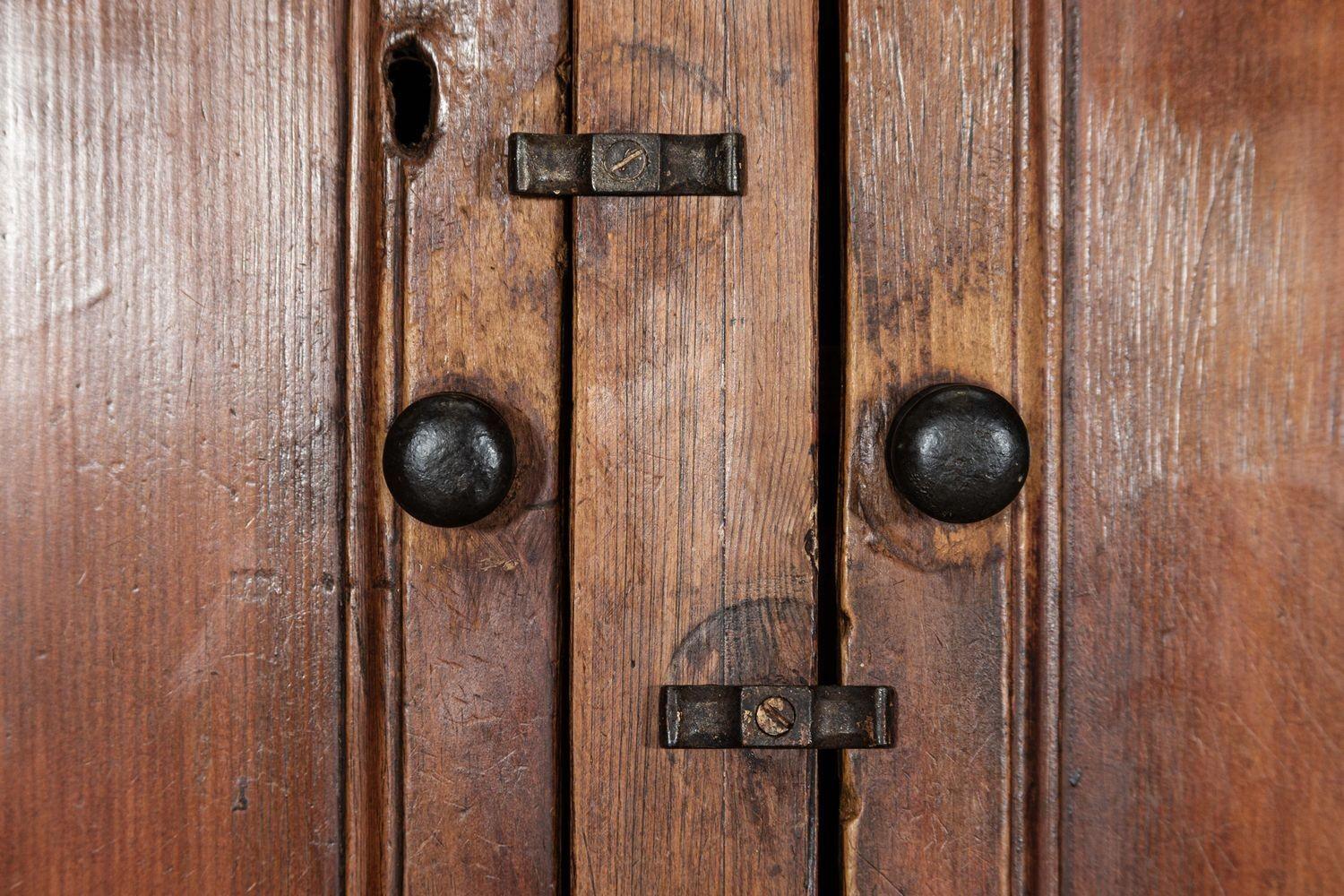 Große 19. Jahrhundert Englisch Kiefer & Obstholz Schrank zurück Settle im Angebot 11