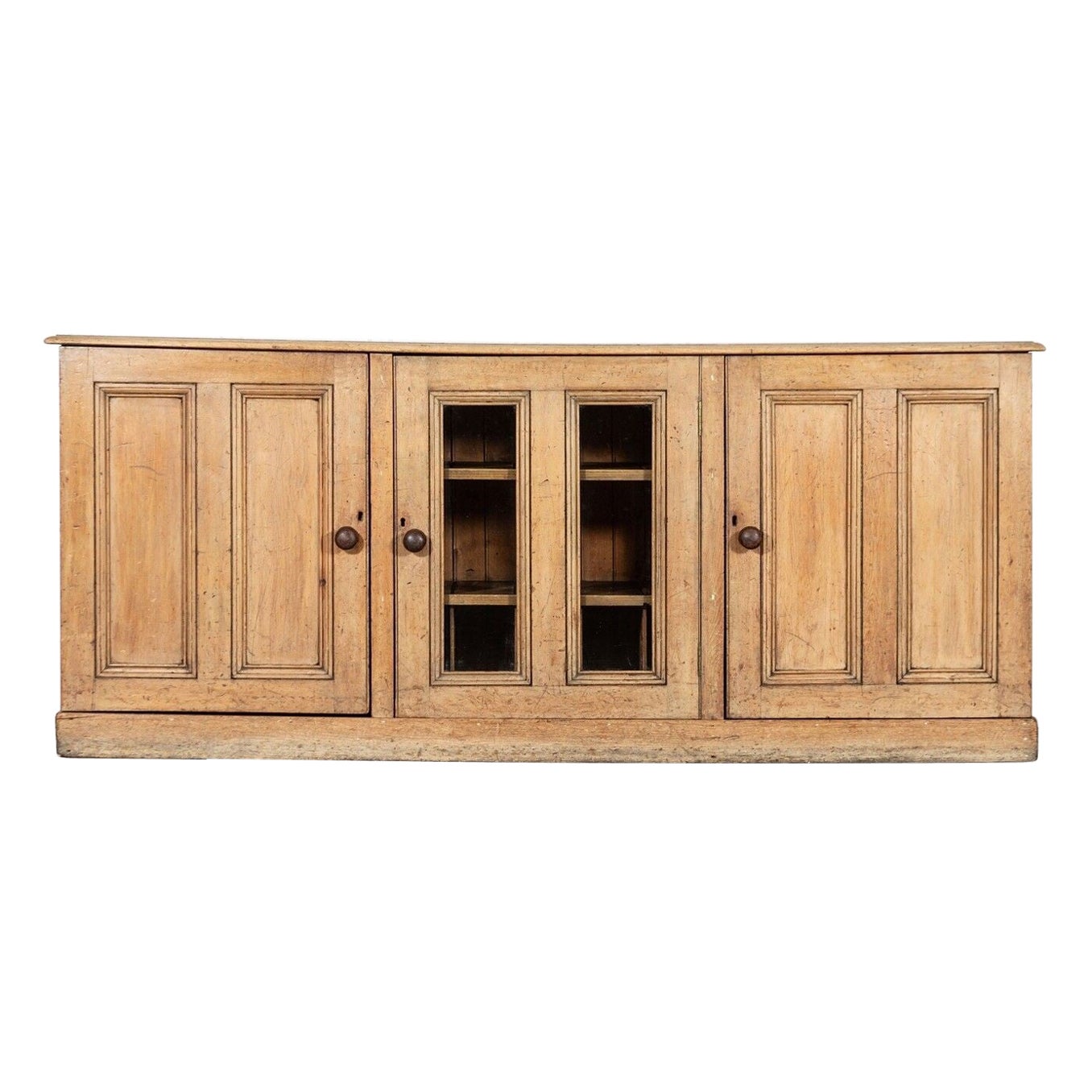 Grande base de commode en pin glacé anglais du 19ème siècle en vente