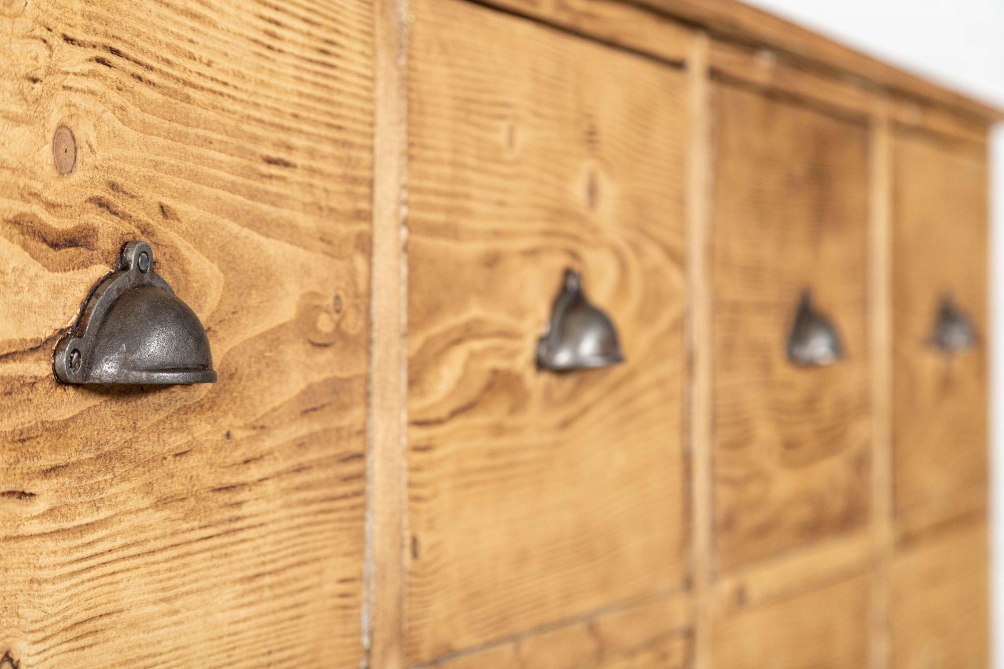 Large 19thC English Pine Haberdashery Drawers For Sale 8