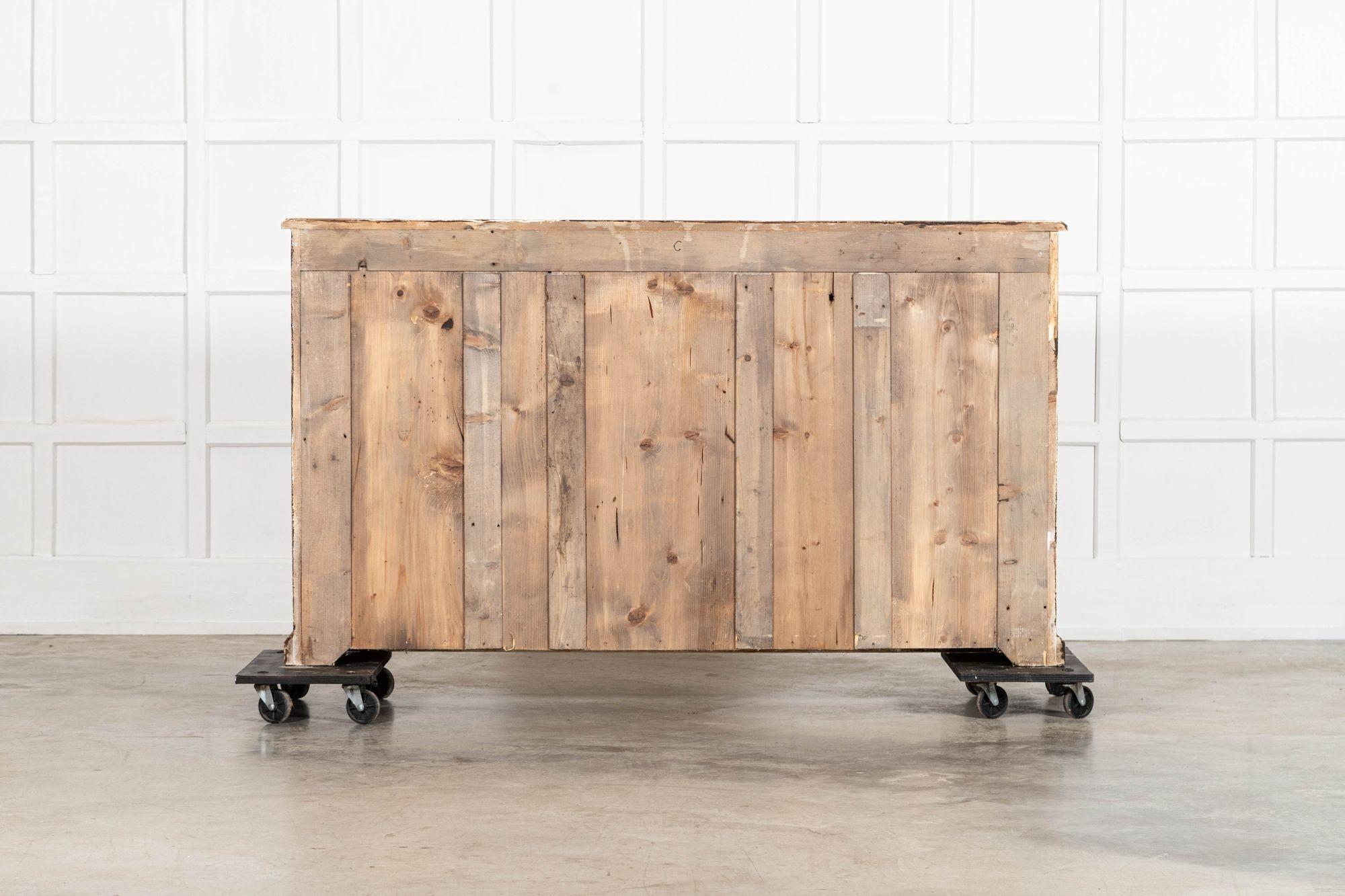 Large 19thC English Pine Haberdashery Drawers For Sale 9