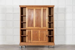 Large 19thC English Pine Housekeepers Cabinet