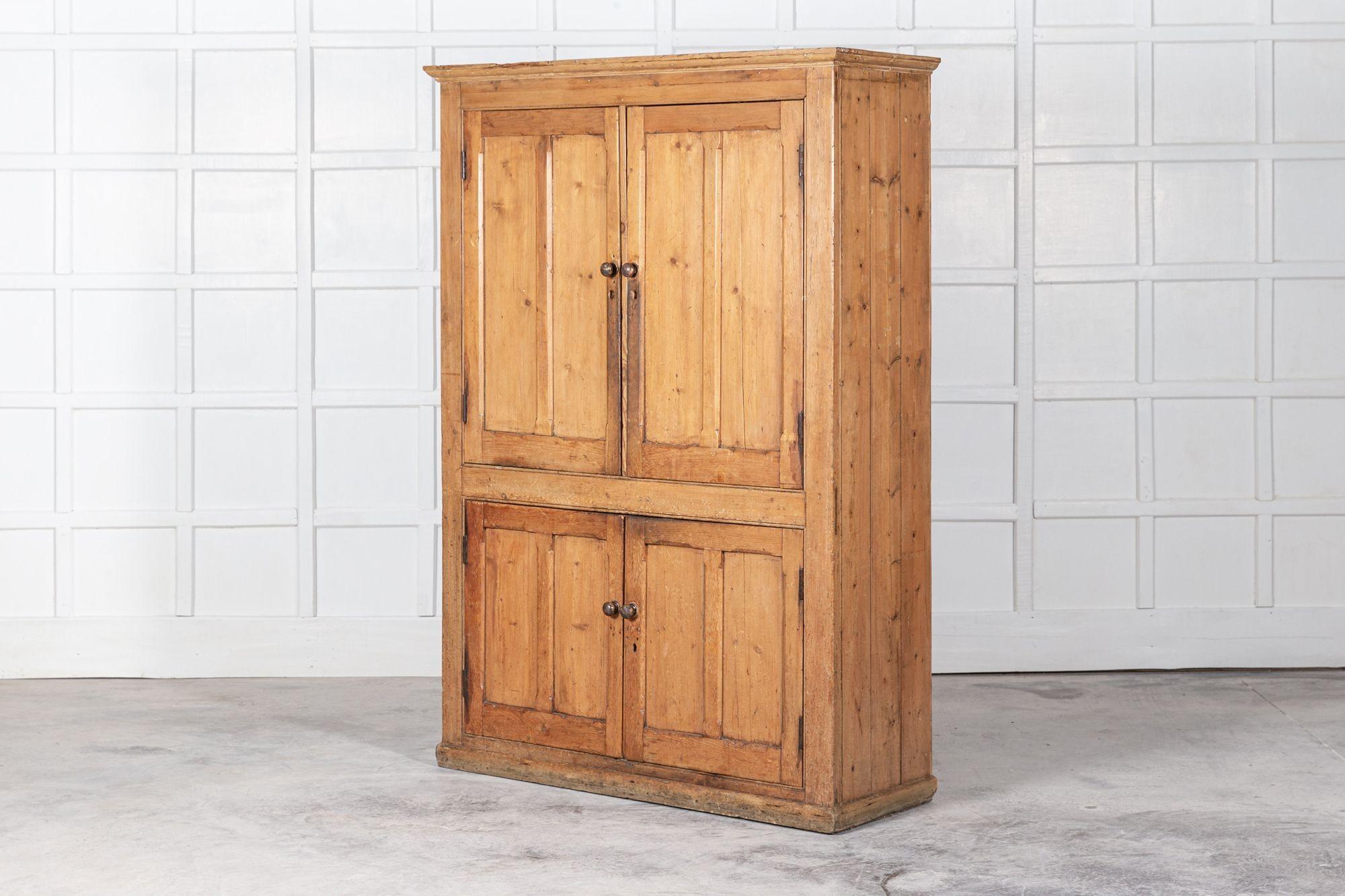 Large 19thC English Pine Housekeepers Cupboard 2