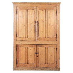 Large 19thC English Pine Housekeepers Cupboard