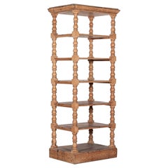 Large 19thC, English Pine Pantry Etagere Shelves on Castors