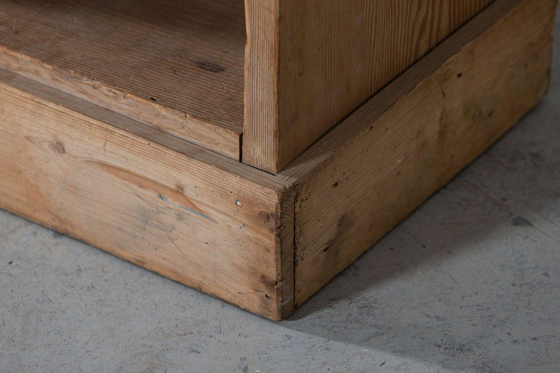 Large 19th C English Pine Pigeon Hole Bookcase 8