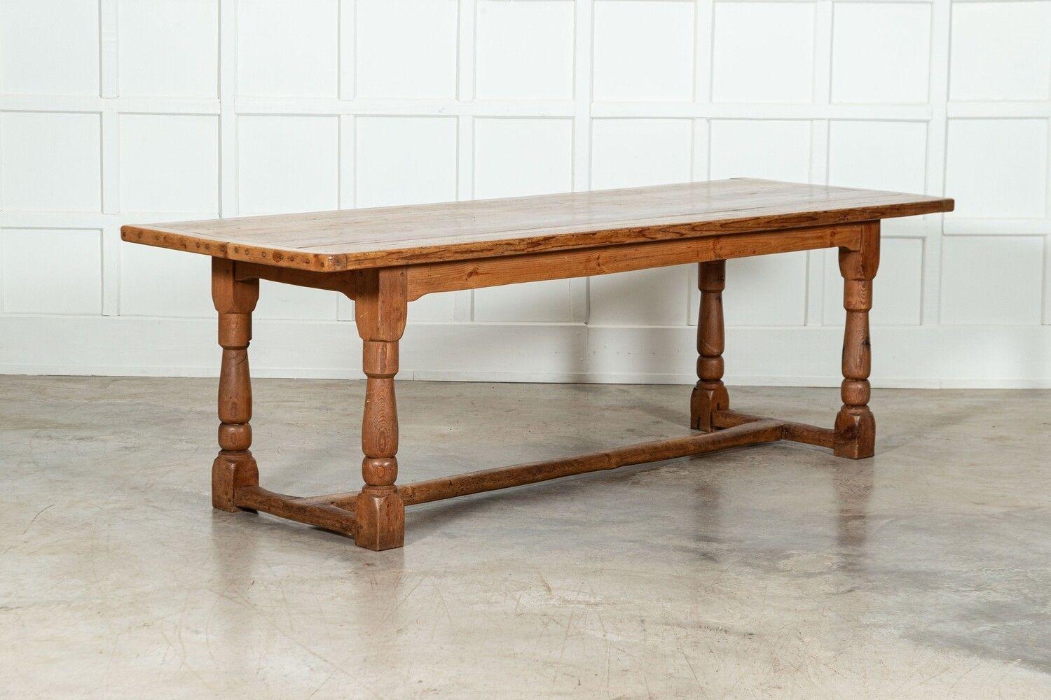 Large 19thC English Pine Refectory Table For Sale 8