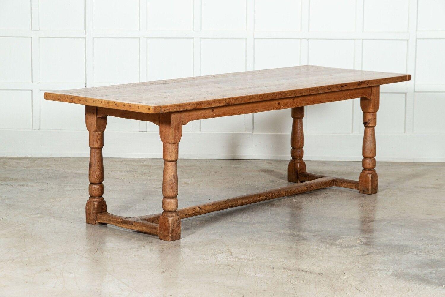 Large 19thC English Pine Refectory Table For Sale 10