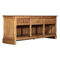 Large 19thC English Pine Shop Counter