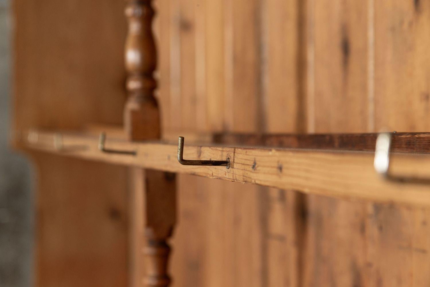 Large 19thC English Pine Waterfall Dresser For Sale 11
