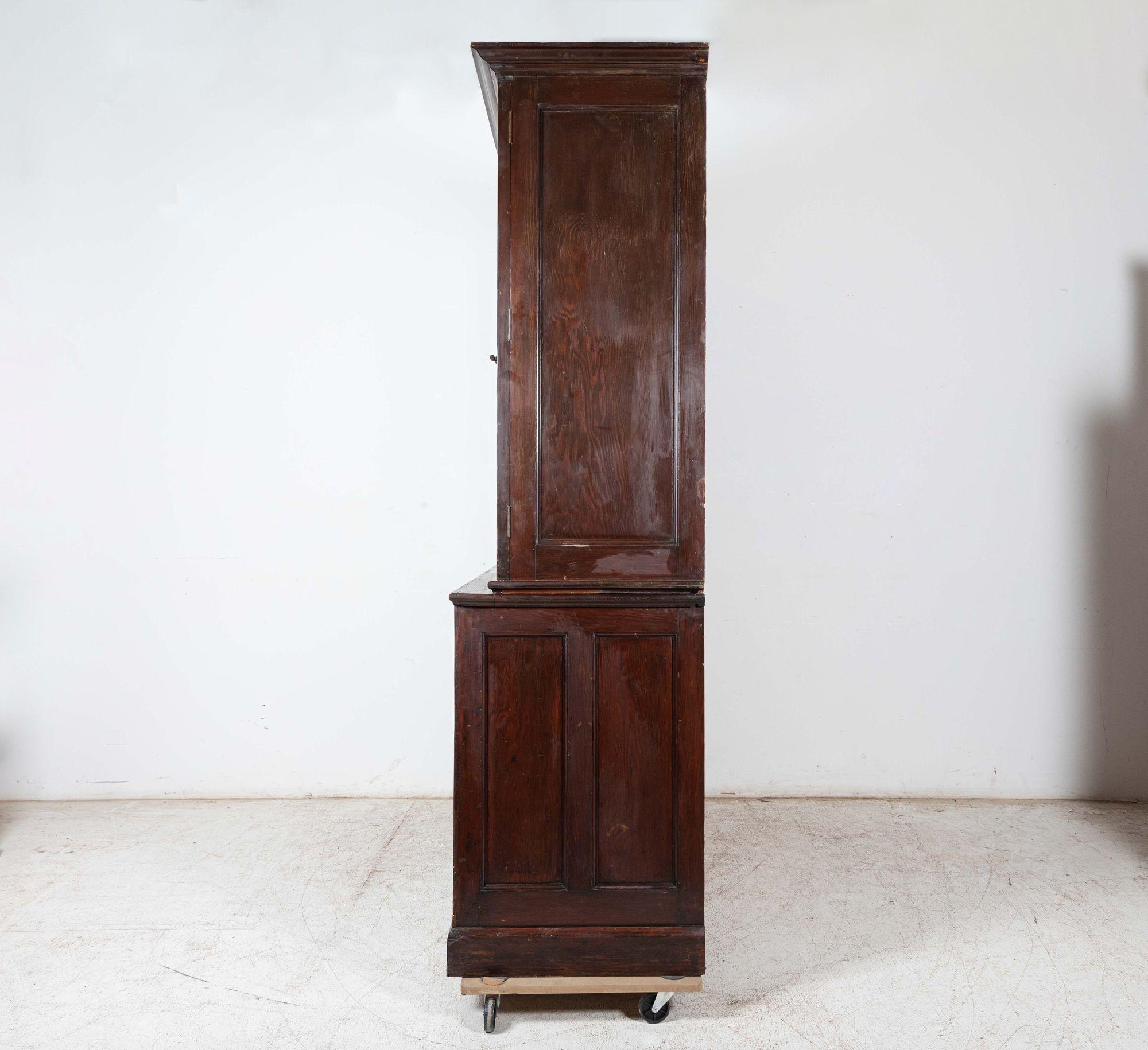 Large 19thC English Specimen Display Cabinet / Bookcase For Sale 3
