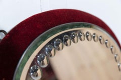 Large 19thC English Velvet Sorcerers Mirror