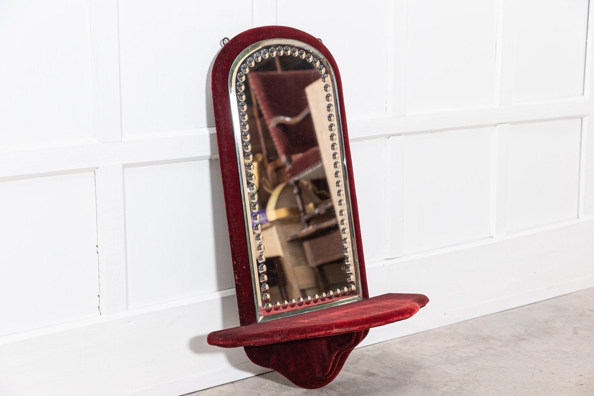 Large 19thC English Velvet Sorcerers Mirror In Good Condition For Sale In Staffordshire, GB