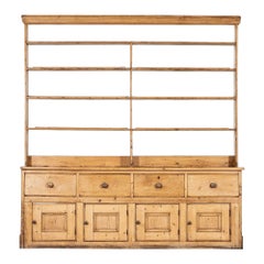 Large 19thC English Vernacular Pine Dresser