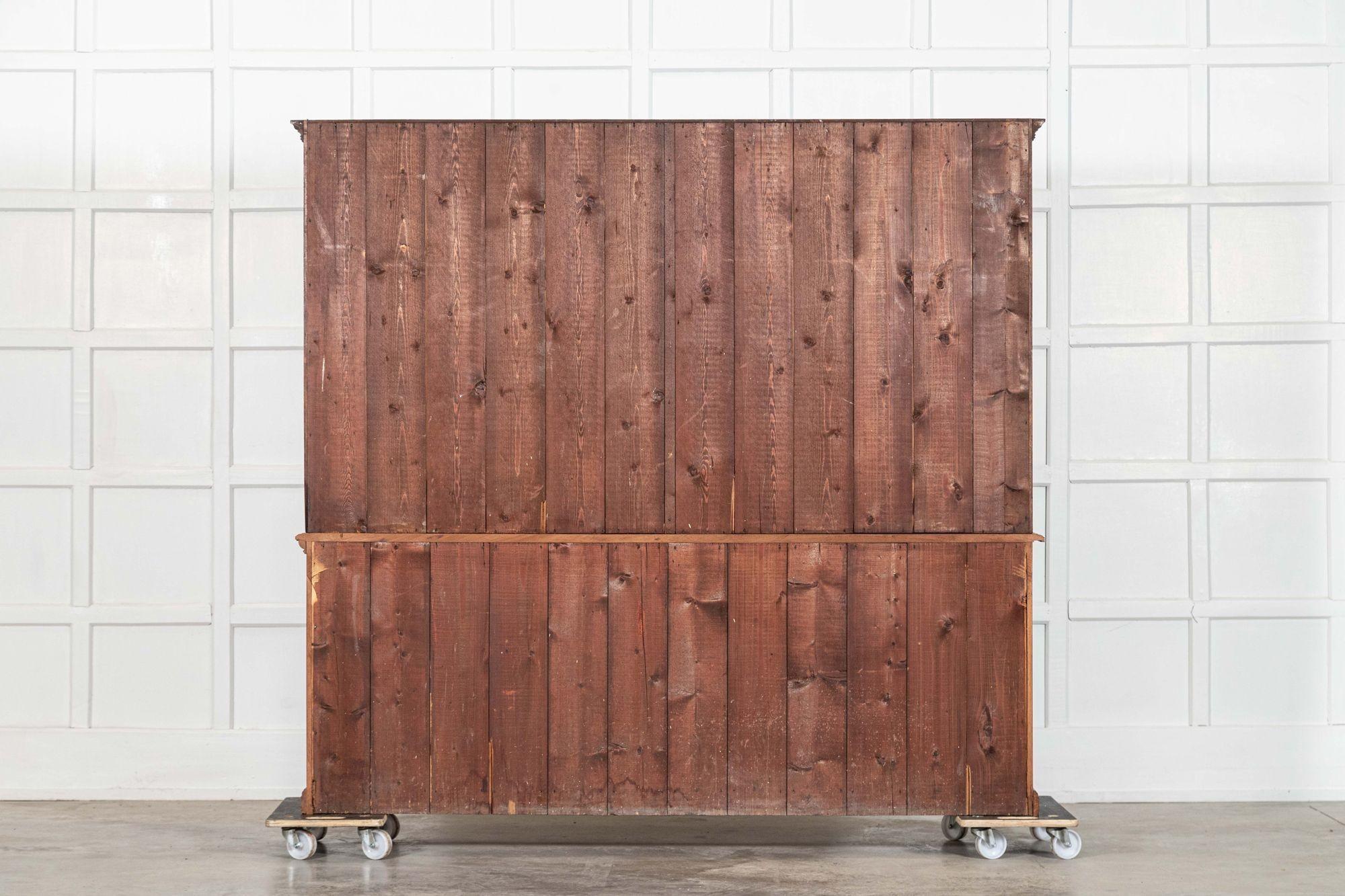 Large 19thC English Walnut Glazed Bookcase For Sale 14