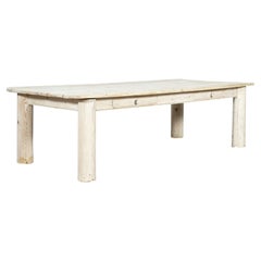 Antique Large 19thC French Bleached Pine Farmhouse Table