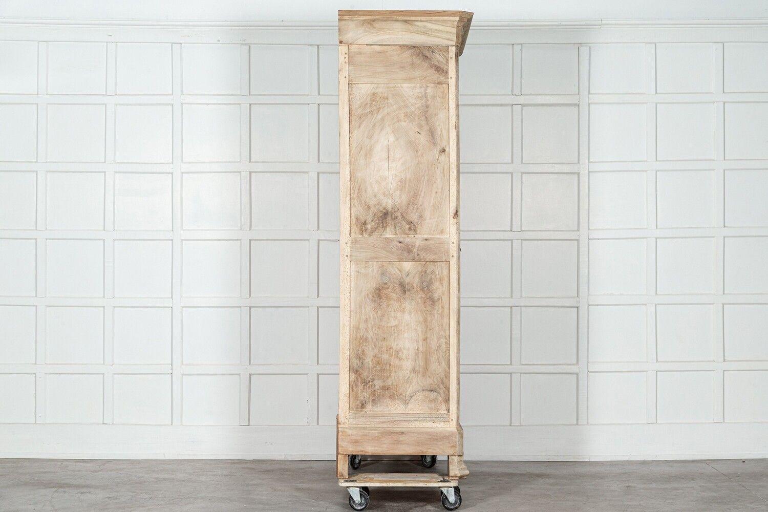 19th Century Large 19thc French Bleached Walnut Armoire