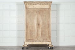 Antique Large 19thc French Bleached Walnut Armoire