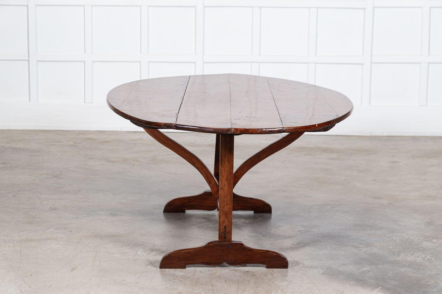 Large 19thC French Fruitwood Oval Vendange Dining Table 7