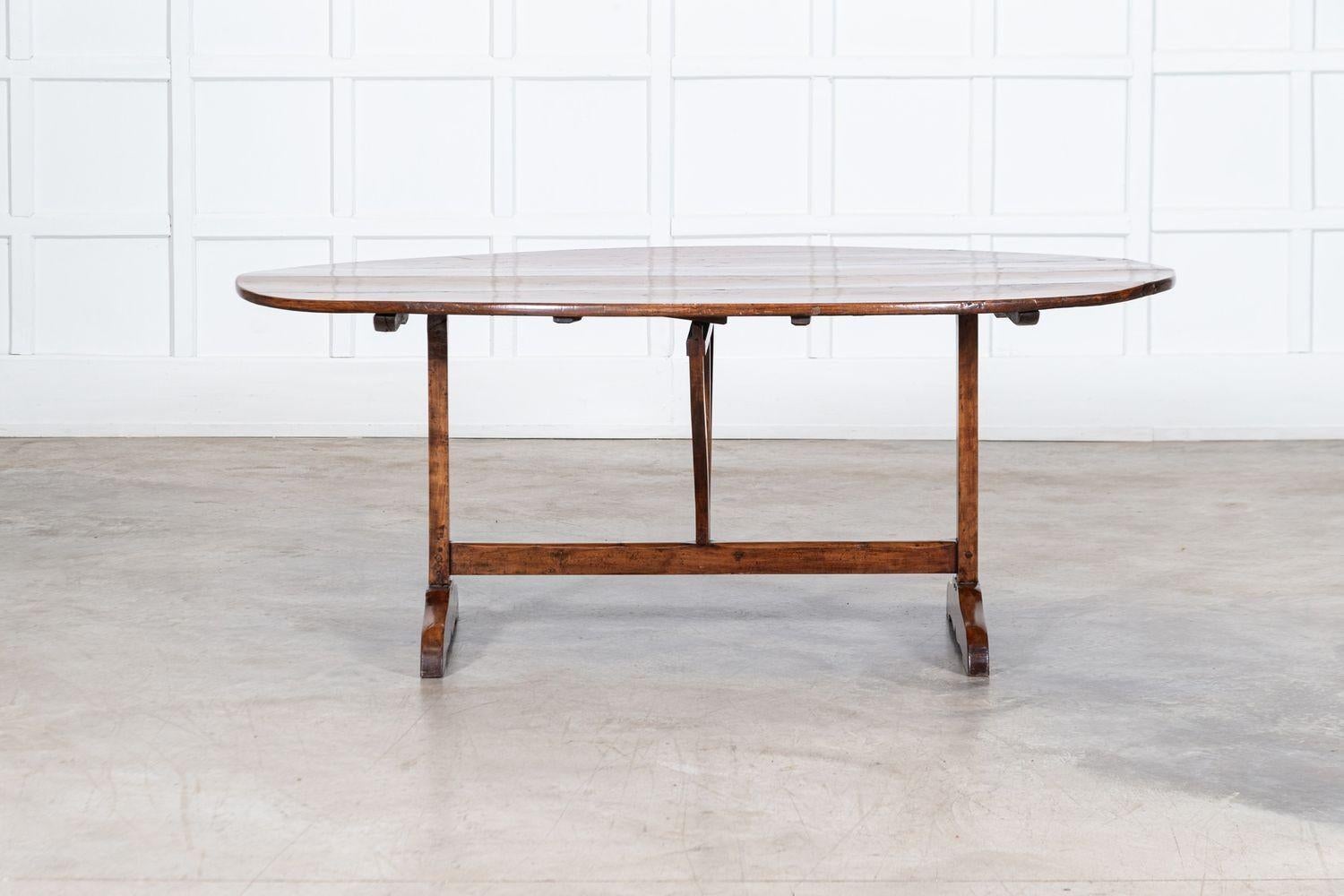 Large 19thC French Fruitwood Oval Vendange Dining Table 3