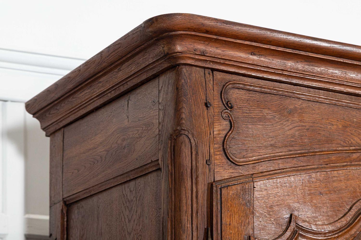 Large 19thC French Oak Armoire For Sale 6
