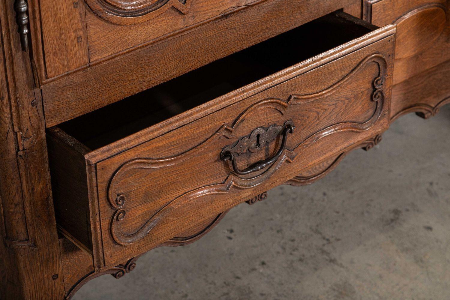 Large 19thC French Oak Armoire For Sale 10