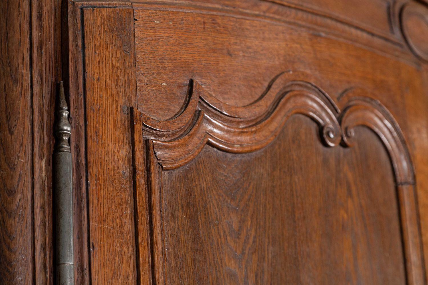 Large 19thC French Oak Armoire For Sale 13